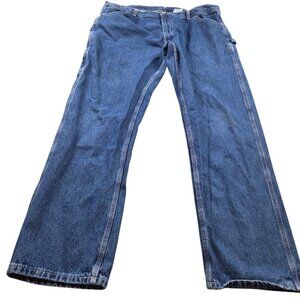 Key Carpenter Jeans Mens 42x34 Dark Wash Workwear Utility Denim